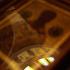 Reflet sur fond d'icône du dôme d'un temple orthodoxe. Paris, septembre 2007.